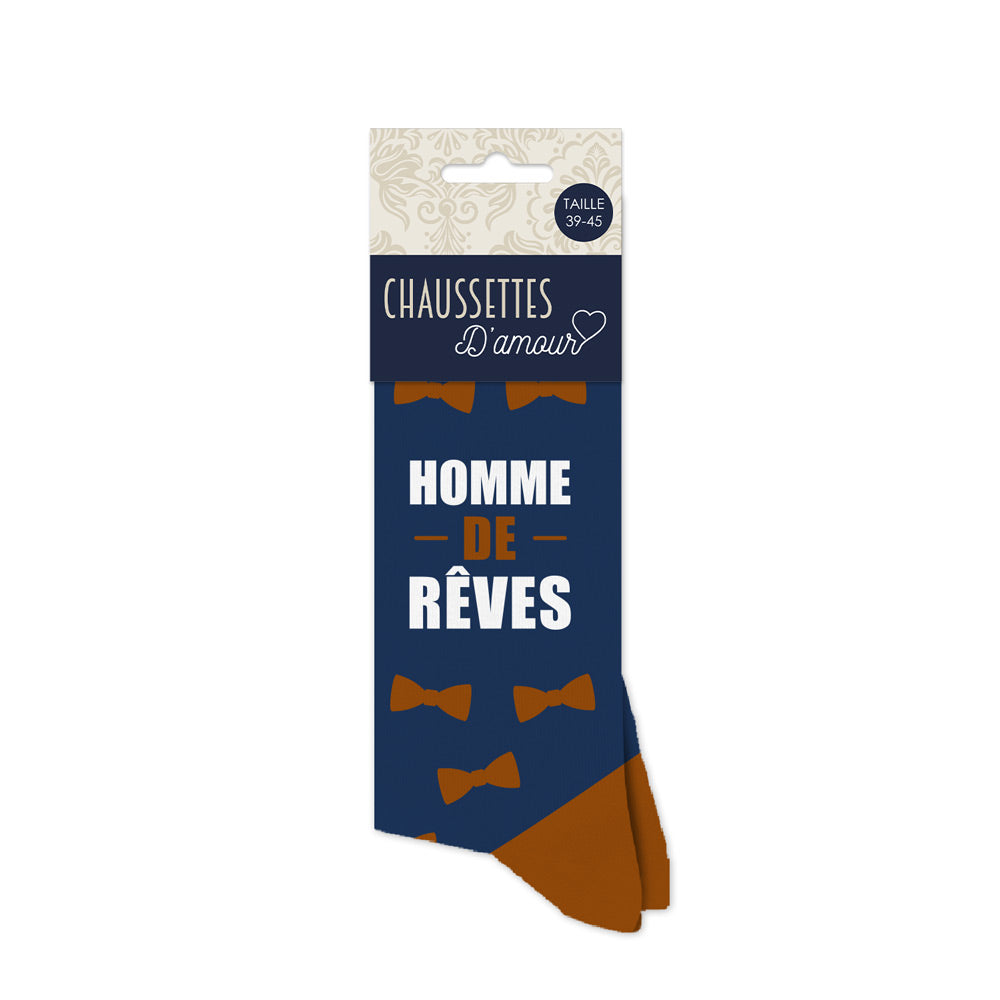 Chaussettes "Homme de rêves" / Taille unique : 39-45