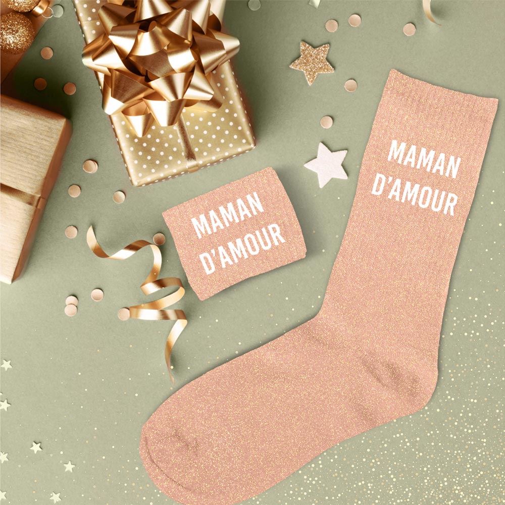 Chaussettes "Maman d'amour"/ Taille unique : 36-42