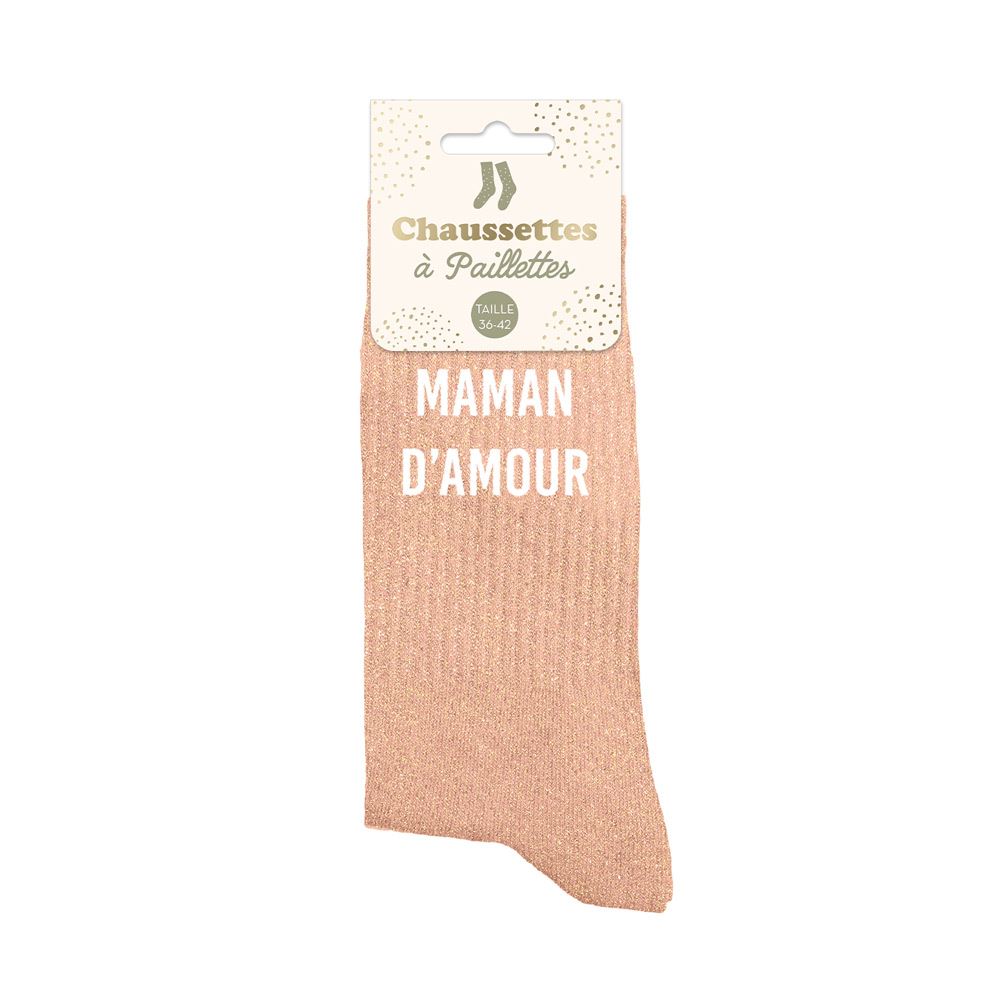 Chaussettes "Maman d'amour"/ Taille unique : 36-42