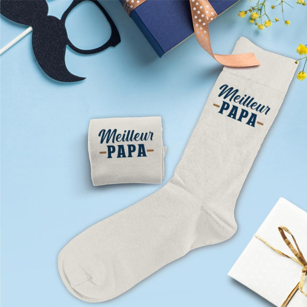 Chaussettes Meilleur papa / Taille unique : 39-45