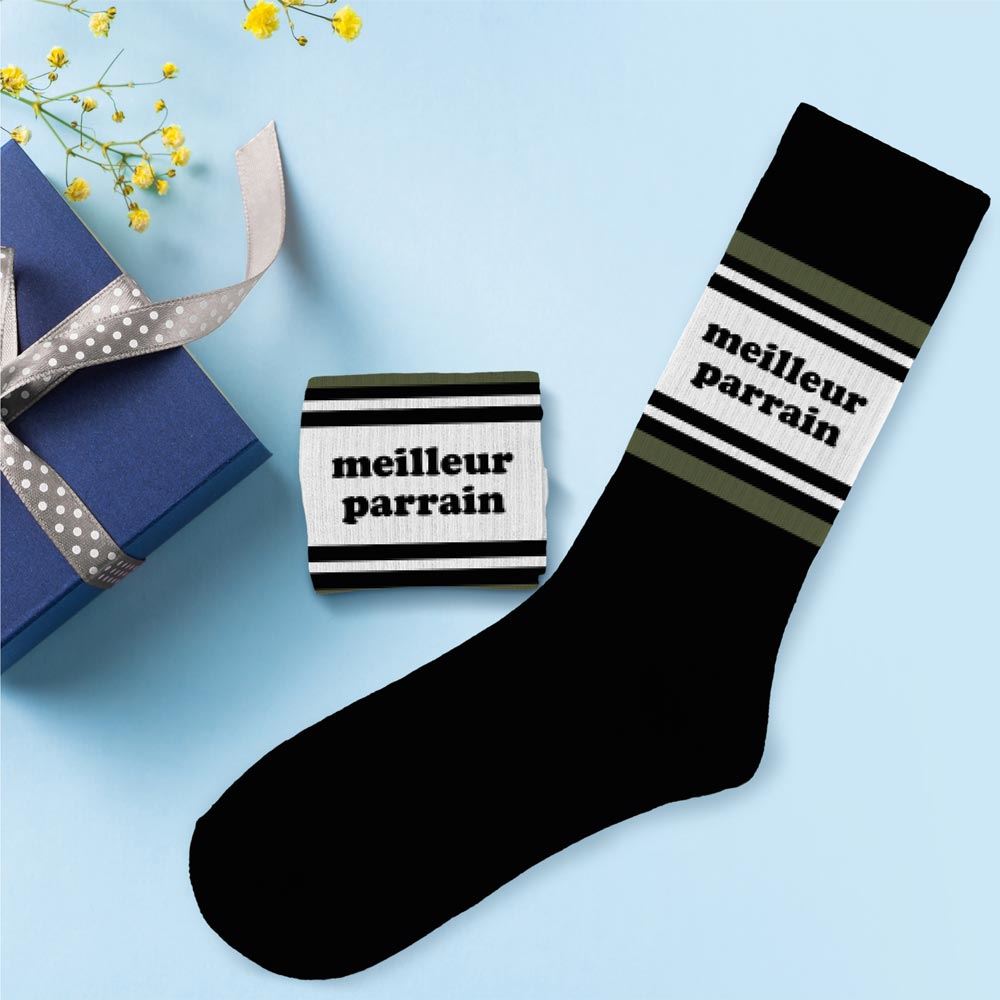 Chaussettes "Meilleur parrain" / Taille unique : 39-45