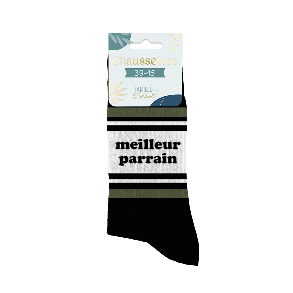 Chaussettes "Meilleur parrain" / Taille unique : 39-45