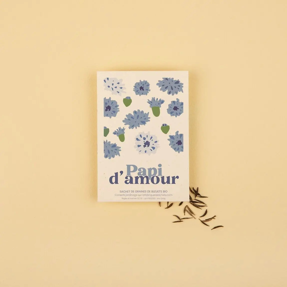 Papi d'amour - Sachet de graines de Bleuets