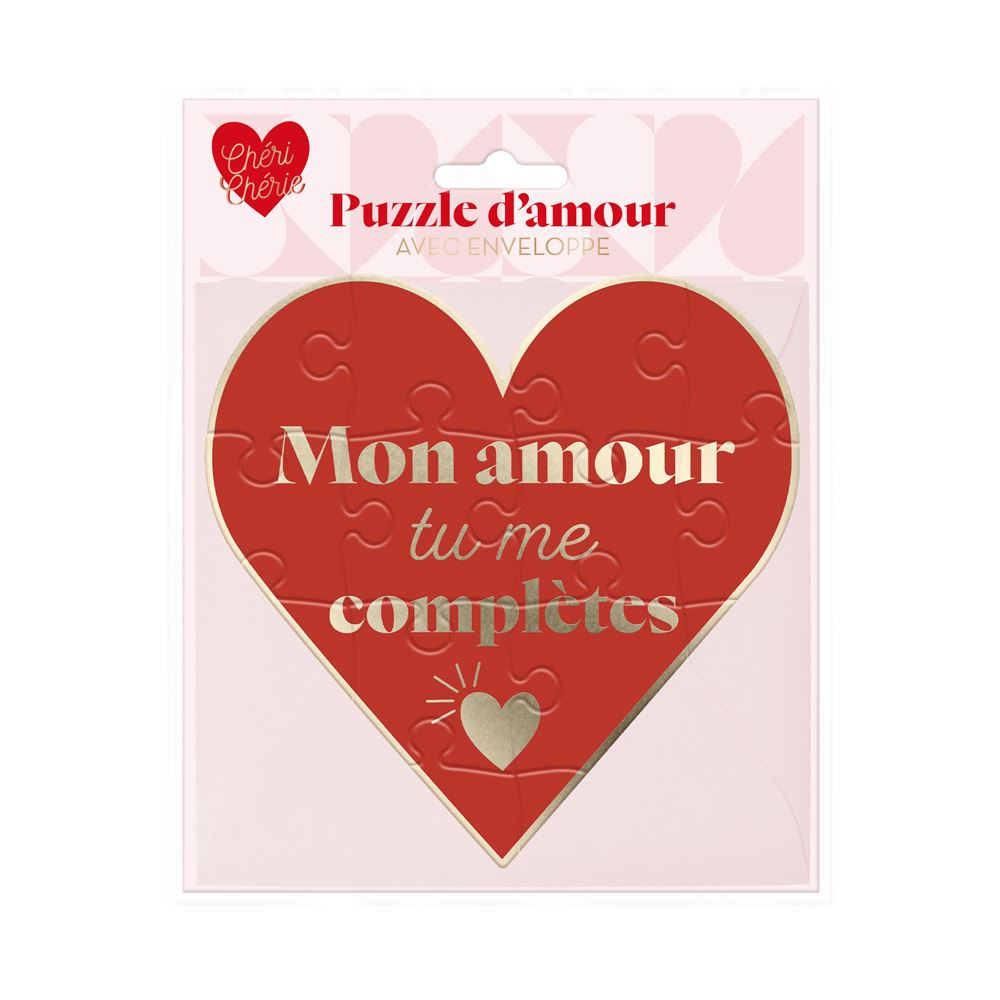 Puzzle à assembler "Mon amour tu me complètes"