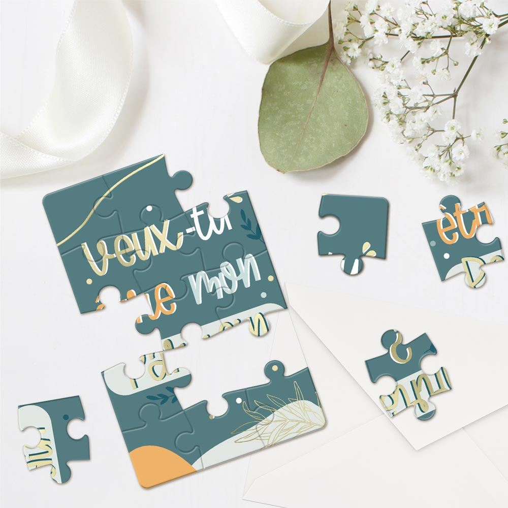 Puzzle à assembler "Veux-tu être mon parrain ?"