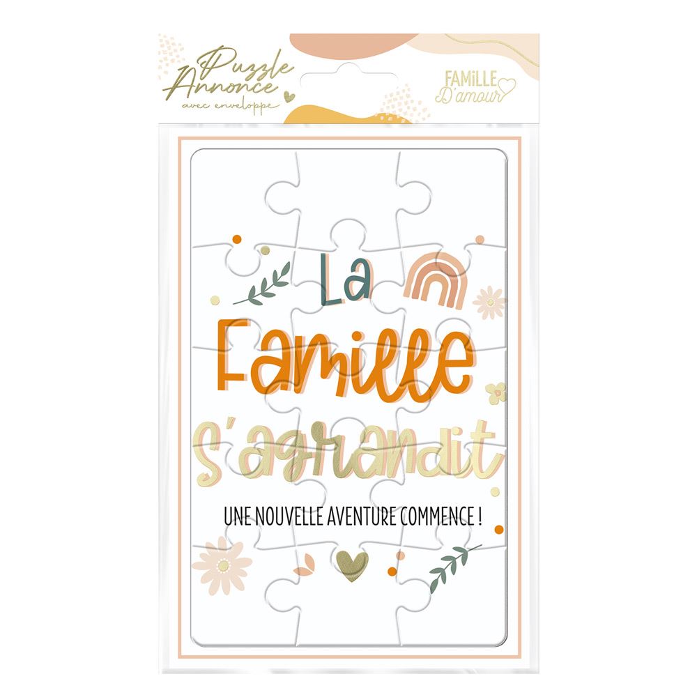 Puzzle à assembler "La famille s'agrandit, une nouvelle aventure commence"