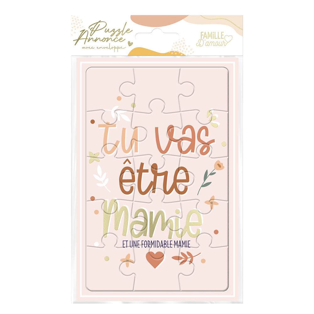 Puzzle à assembler "Tu vas être mamie"