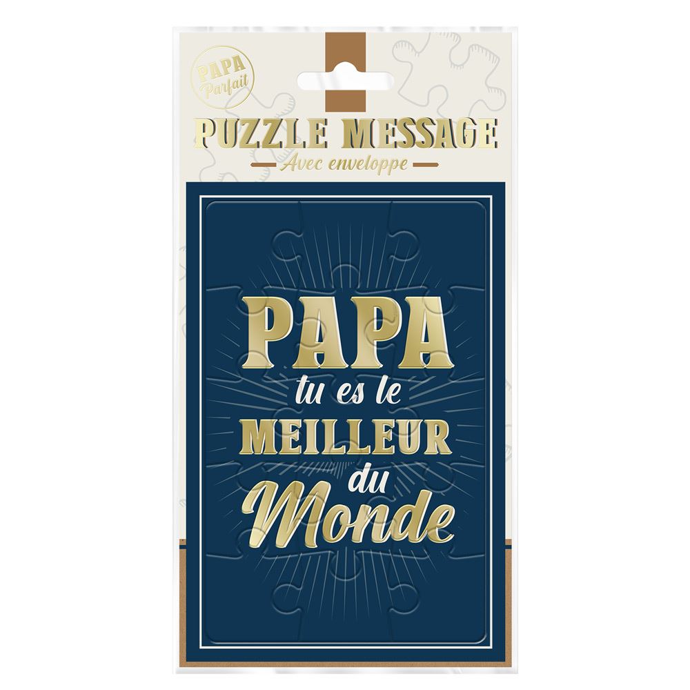 Puzzle à assembler "Papa tu es le meilleur du monde"