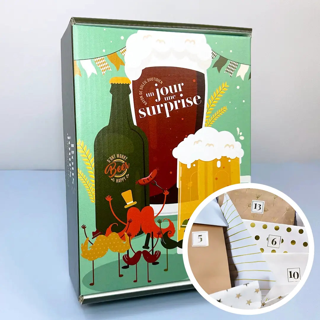 Box "Don’t worry beer happy" avec 1 cadeau par jour