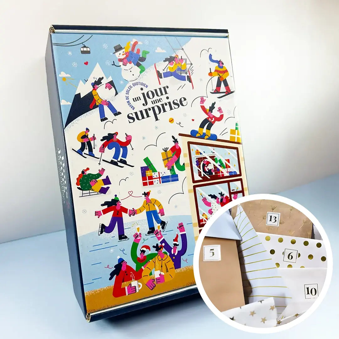 Box "Ski en folie" avec 1 cadeau par jour