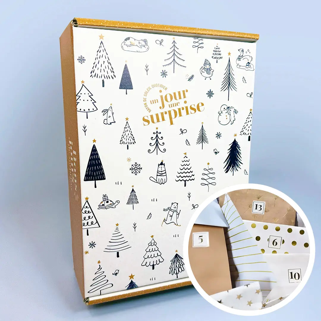 Box "Hiver enchanté" avec 1 cadeau par jour