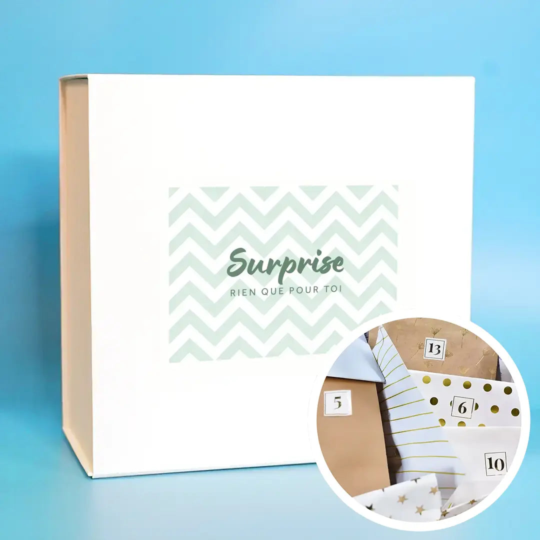Box "Surprise rien que pour toi" avec 1 cadeau par jour