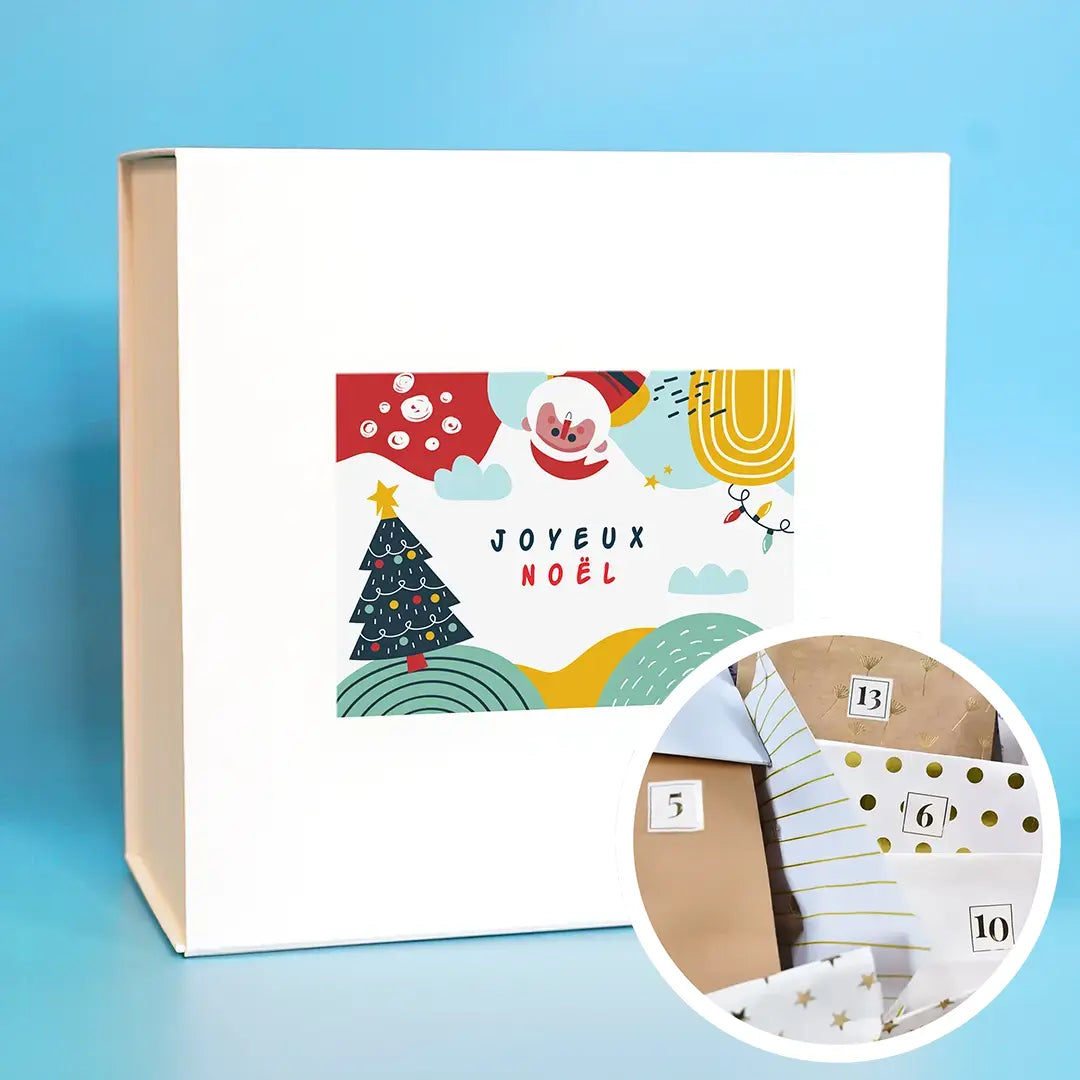 Box "Joyeux Noël" avec 1 cadeau par jour