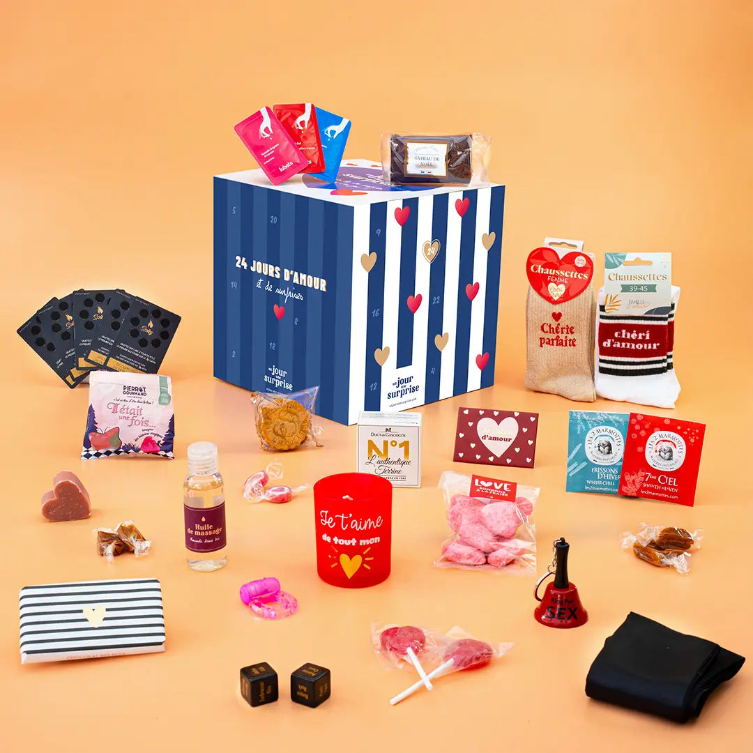 Calendrier de l'avent personnalisé avec vos surprises, photos et petits mots