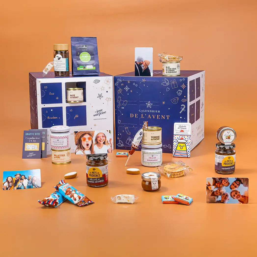 Calendrier de l'avent personnalisé avec vos surprises, photos et petits mots