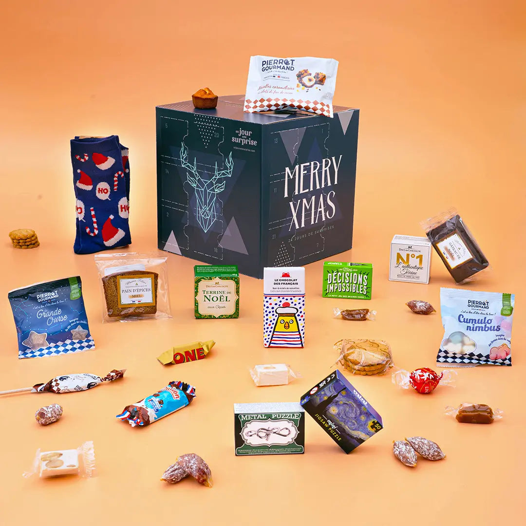 Calendrier de l'avent personnalisé avec vos surprises, photos et petits mots