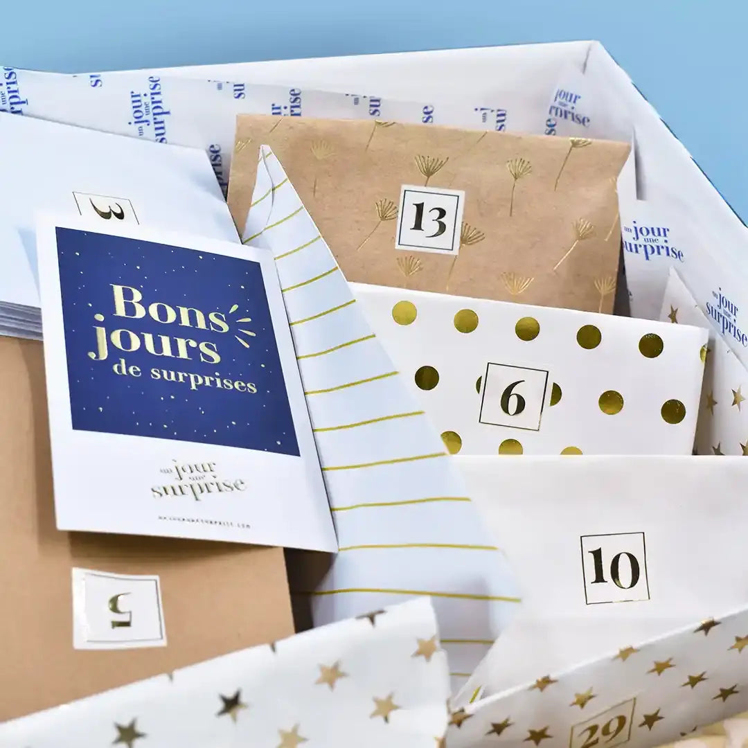 Box "Joyeux Noël" avec 1 cadeau par jour