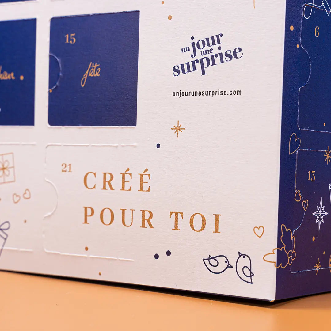 Calendrier de l'avent personnalisé avec vos surprises, photos et petits mots