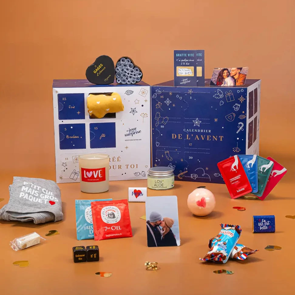 Calendrier de l'avent couple à personnaliser en ligne
