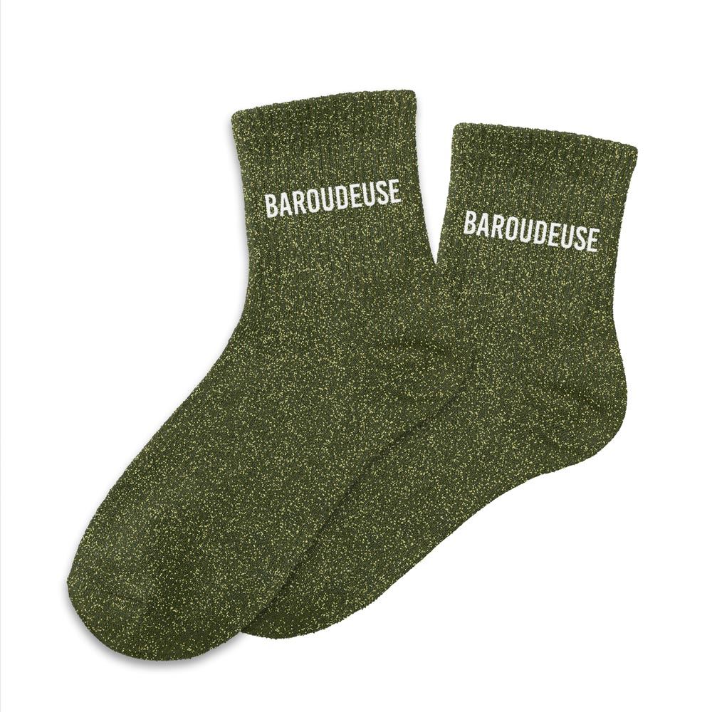 Chaussettes à paillettes "Baroudeuse" / Taille unique : 36-42