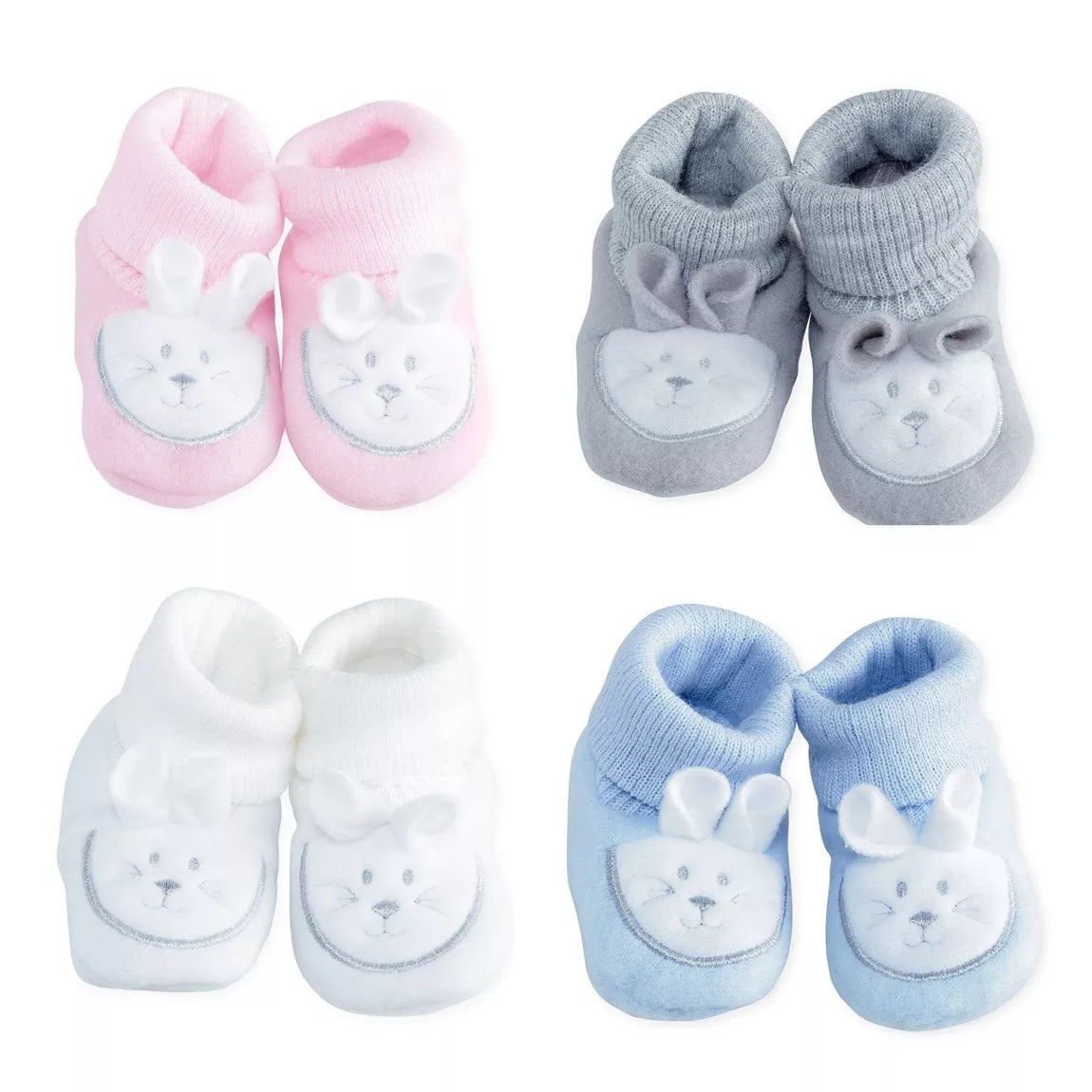 Chaussons de naissance 1 mois "Tête de lapin"