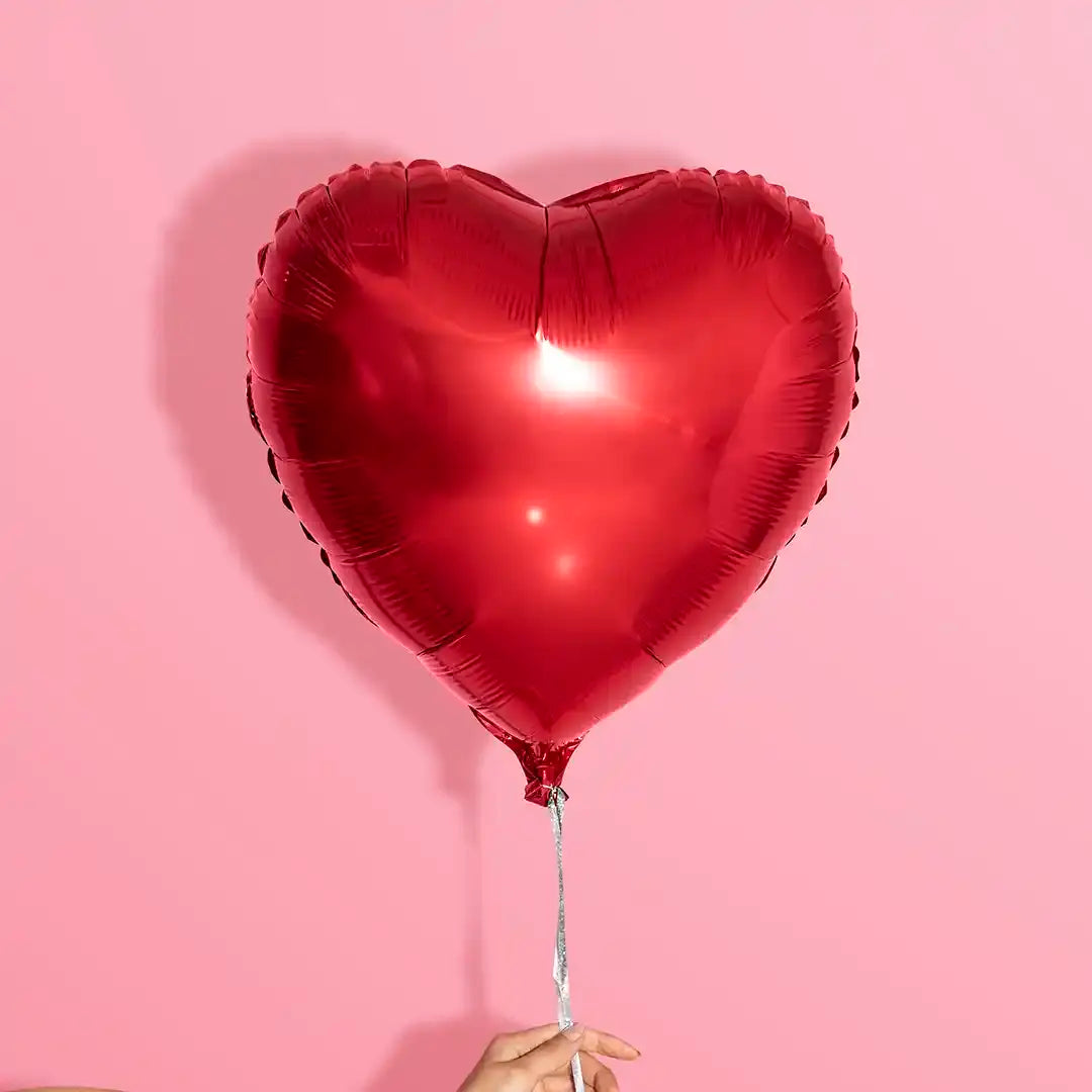 Ballon hélium coeur rouge