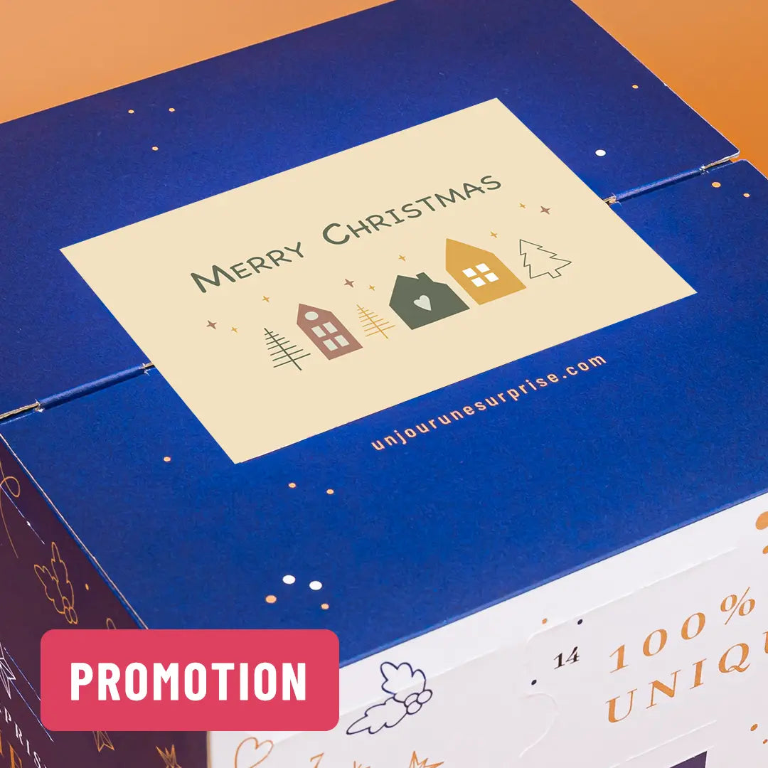 Calendrier de l'avent cube - design "Merry Christmas"