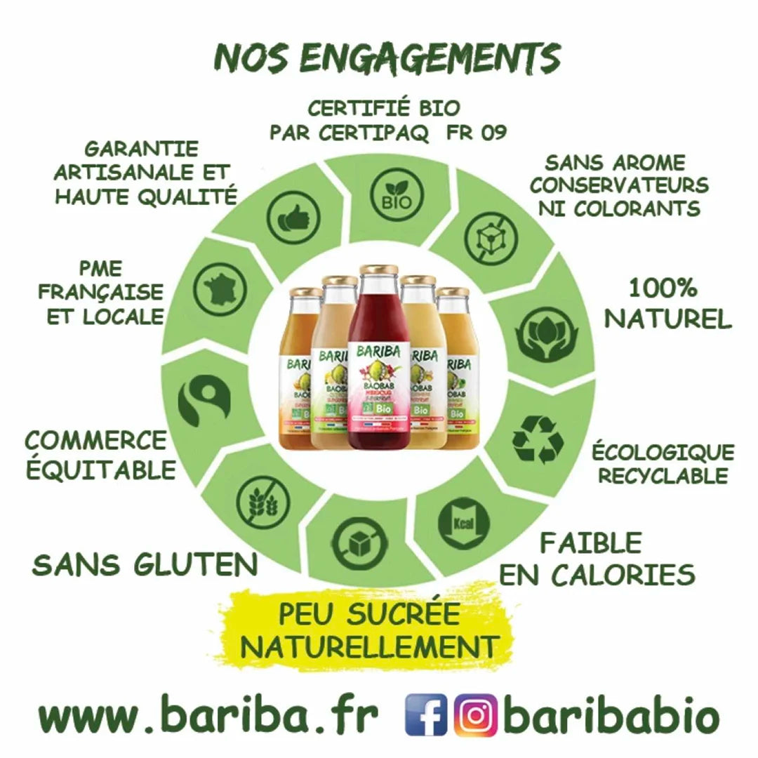 Cocktail de fruits au baobab saveur hibiscus