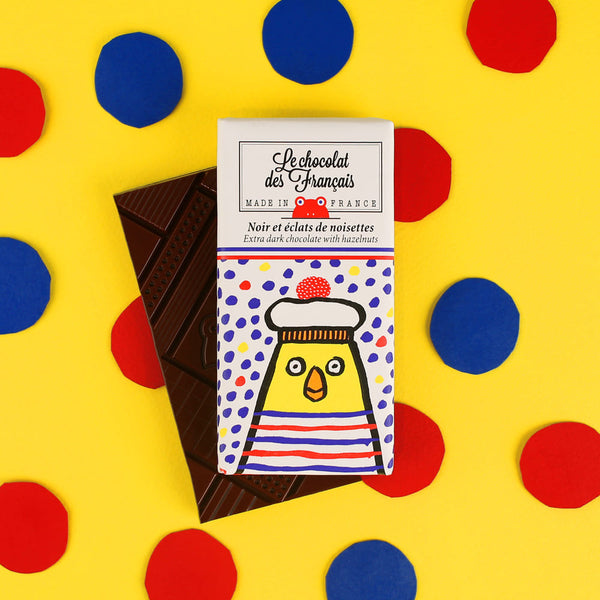 Mini tablette chocolat noir & éclats de noisettes - Le Chocolat des Français