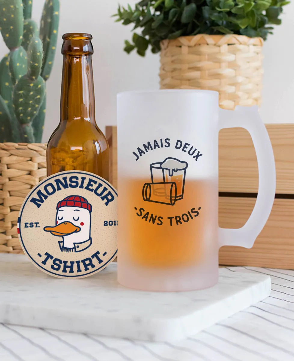 Chope de bière à message