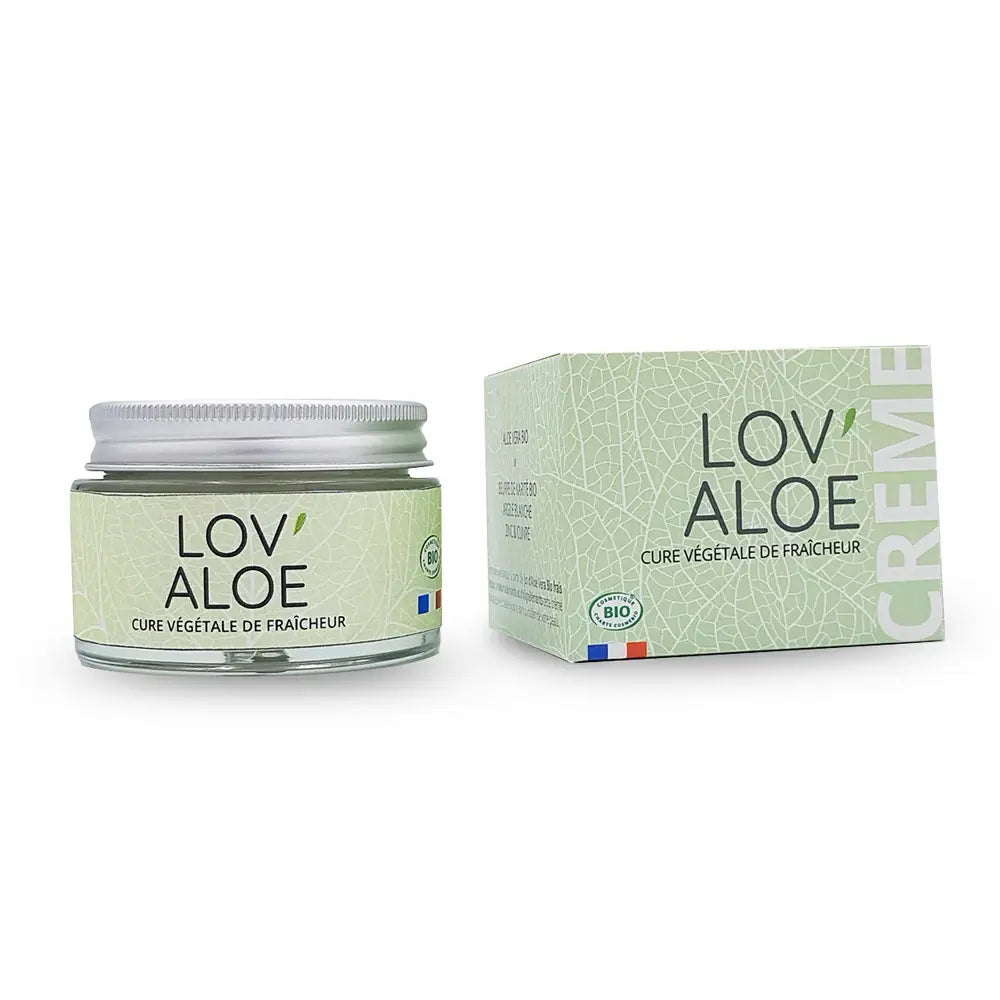 Crème hydratante pour le visage à l'aloé vera - LOV ALOE' - Bio et made in France