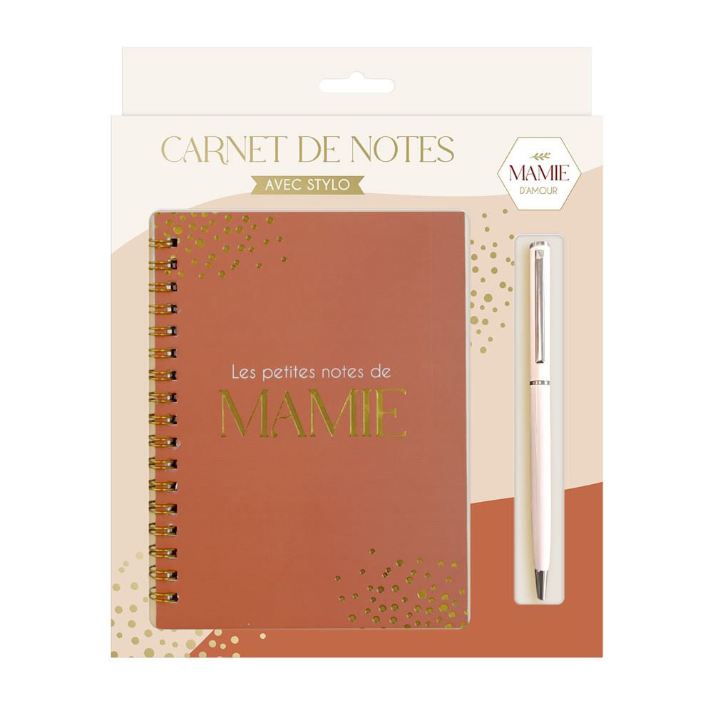 Carnet de notes + stylo - Les petites notes de Mamie