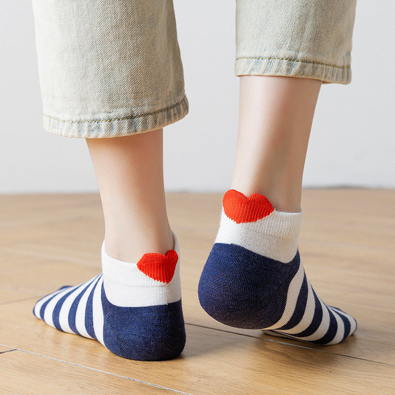 1 paire de socquettes coup de cœur - taille unique du 35 au 41 modèle aléatoire