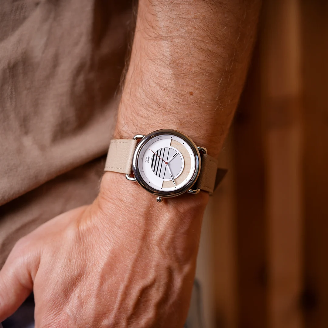 Montre solaire beige Vegan - Sunrise