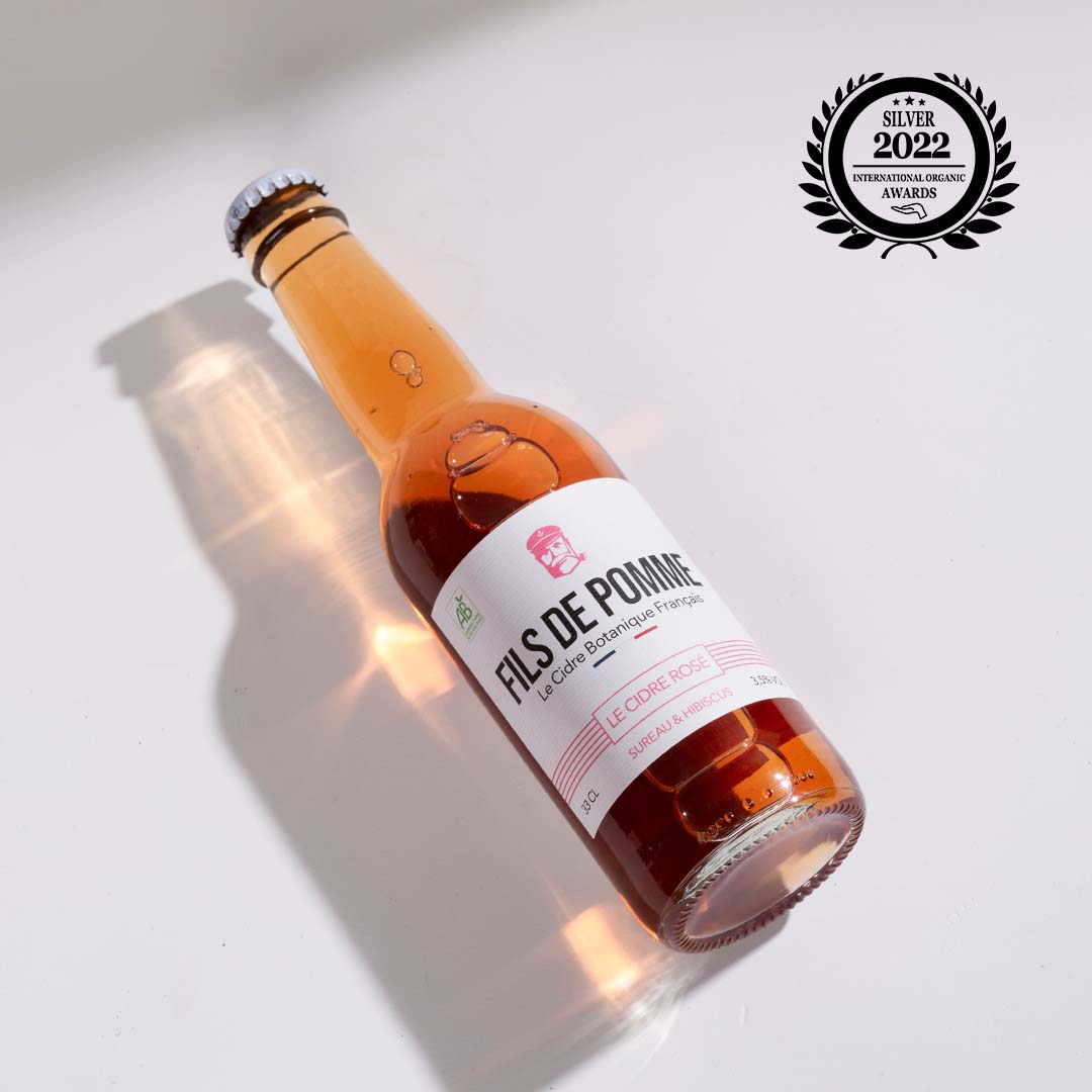 Cidre bio rosé infusé fleurs de sureau & hibiscus - cuvée la coq
