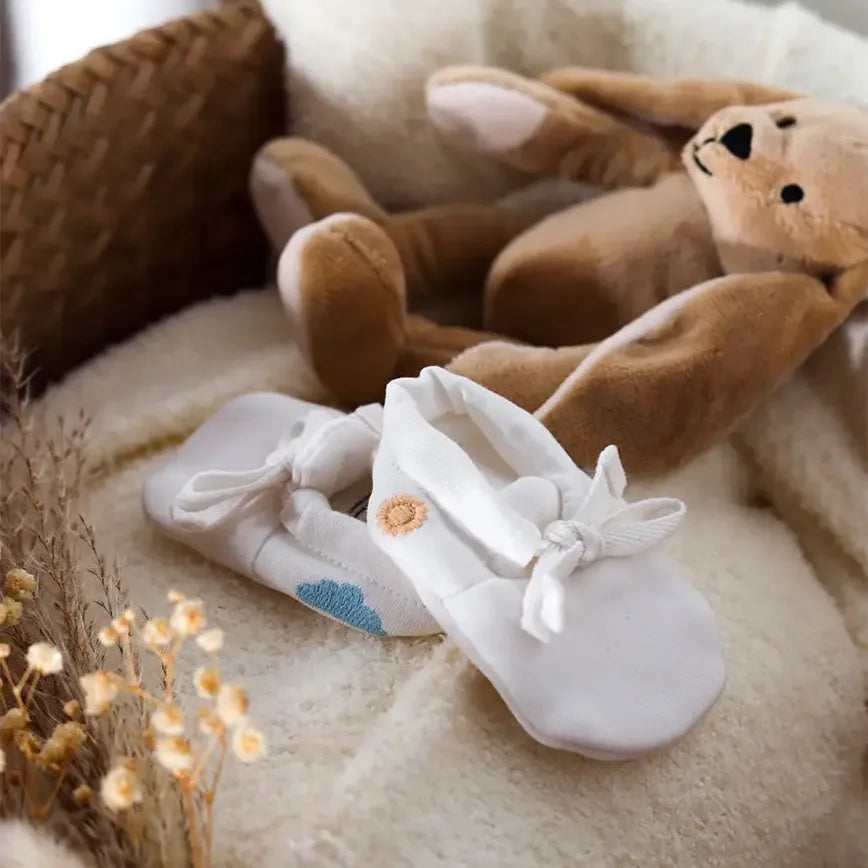 Paire de chausson bébé - cadeau naissance / famille