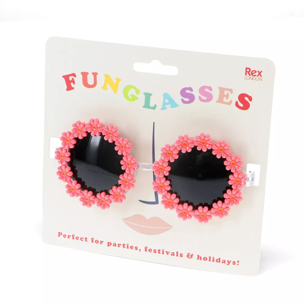 Lunettes de soleil marguerite rose