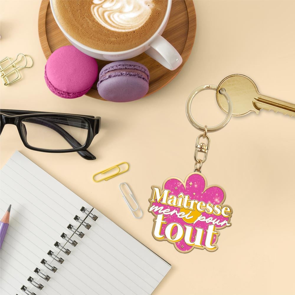 Porte-clés "Maîtresse merci pour tout"