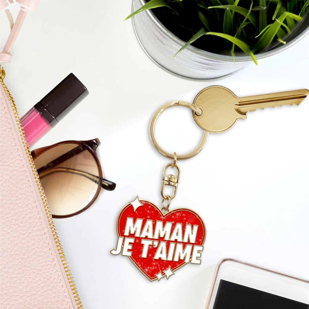 Porte clés maman je t'aime