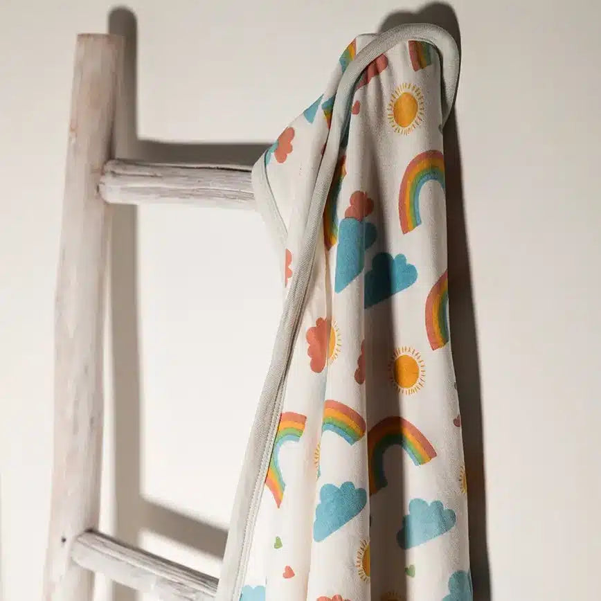 Cape de bain Arc en Ciel - cadeau naissance / famille