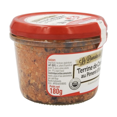 Terrine de campagne au piment d'espelette 180g