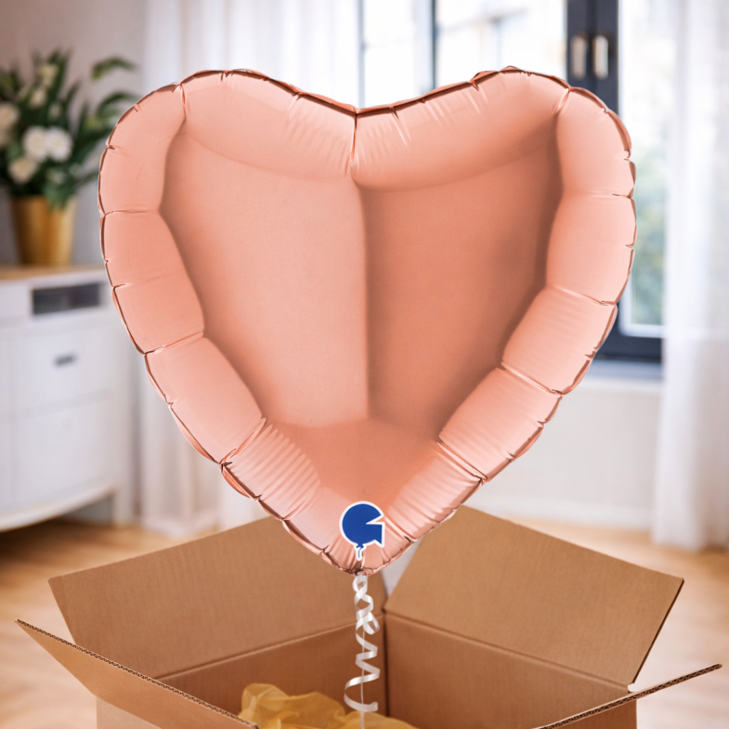 Ballon hélium coeur rose gold