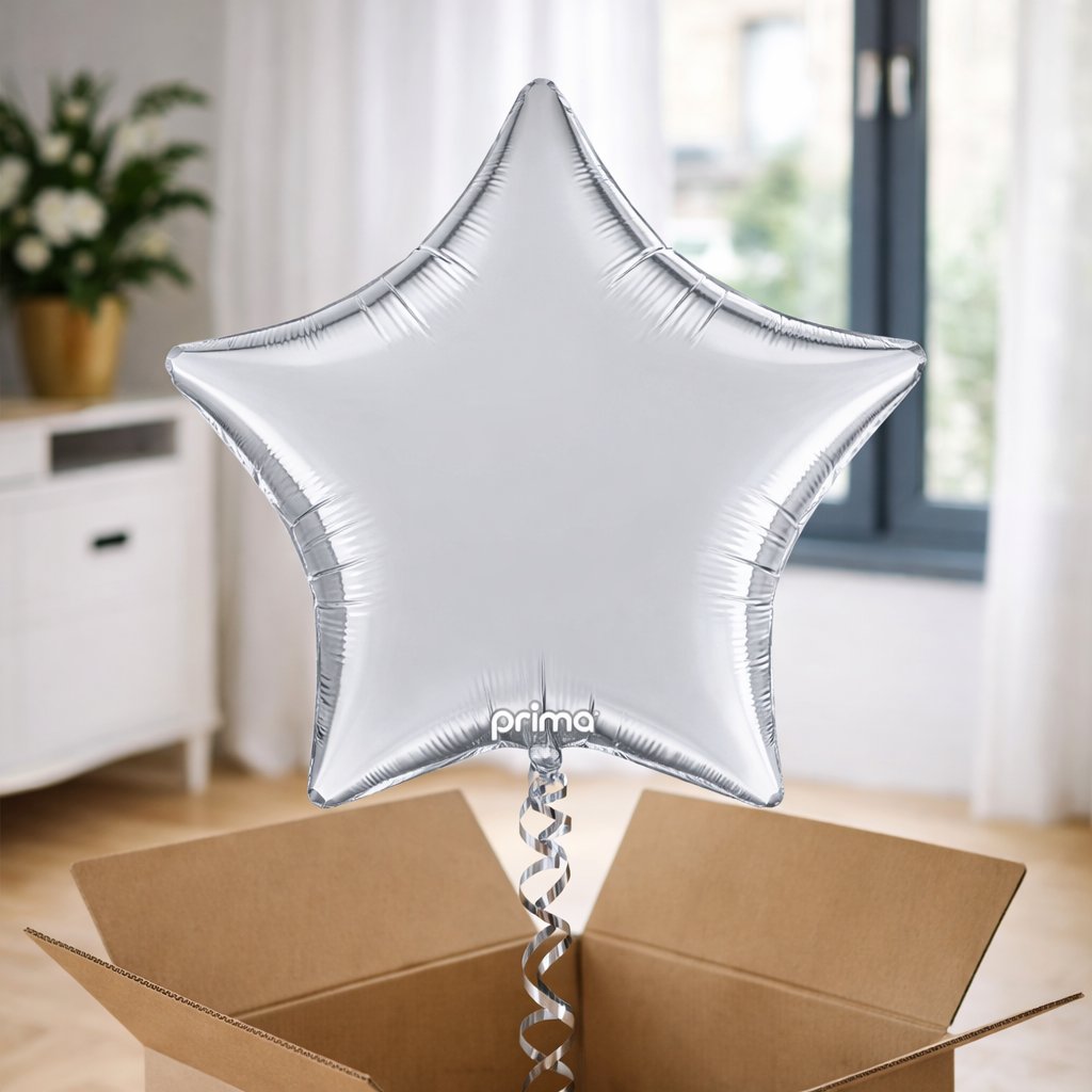 Ballon hélium étoile argent