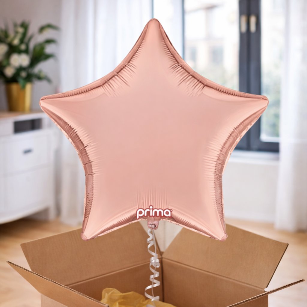 Ballon hélium étoile rose gold