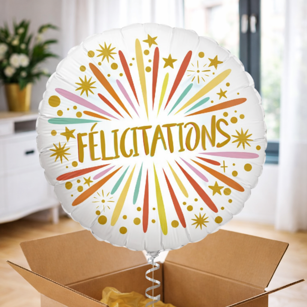 Ballon hélium "Félicitations"