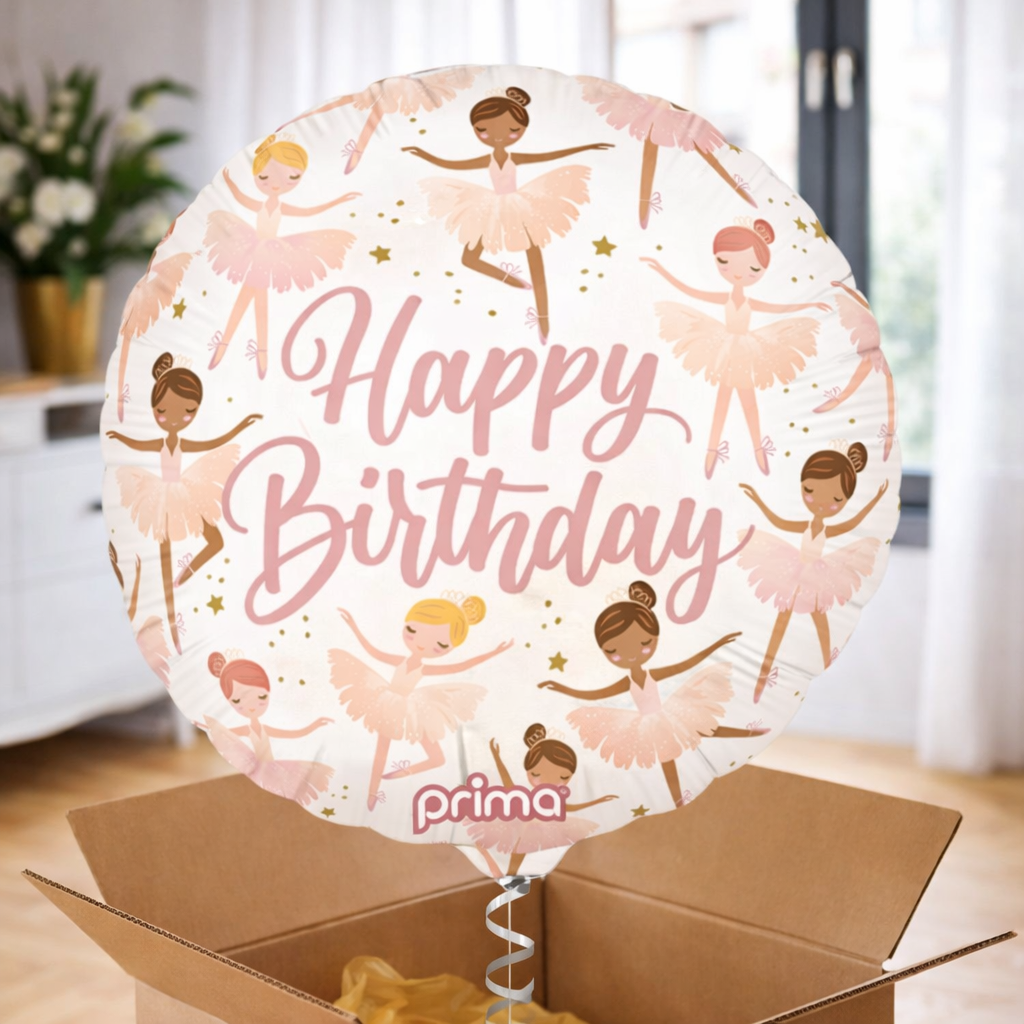 Ballon hélium "Happy birthday" ballet