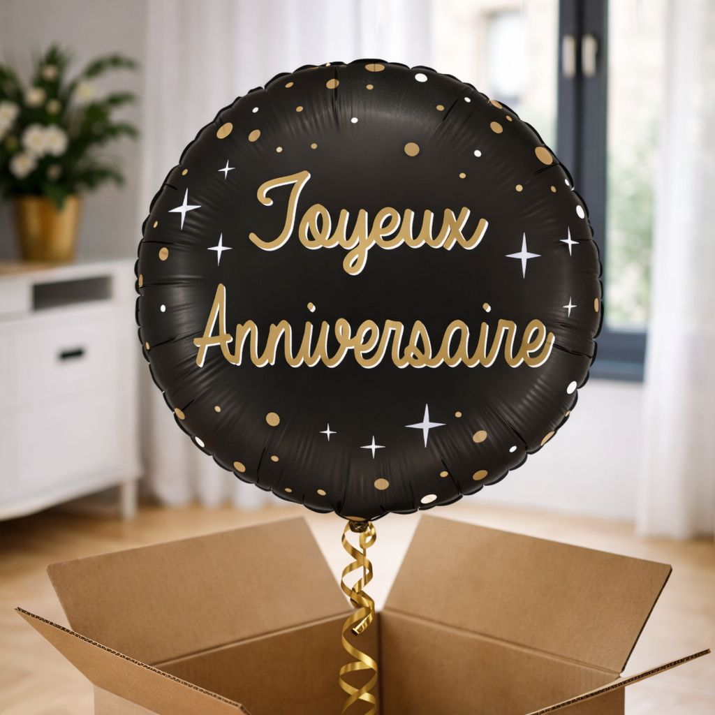Ballon hélium "Joyeux anniversaire"