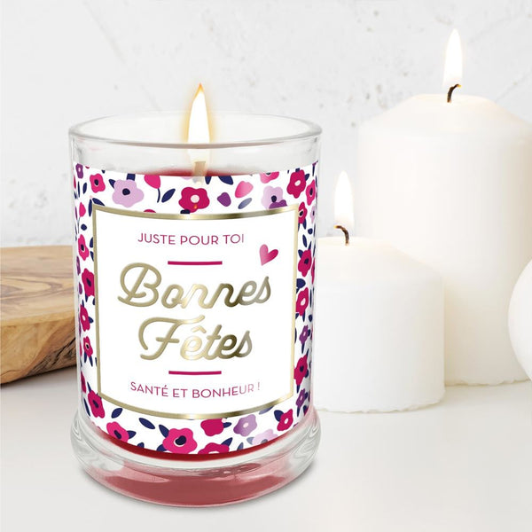 Bougie "Bonnes Fêtes"