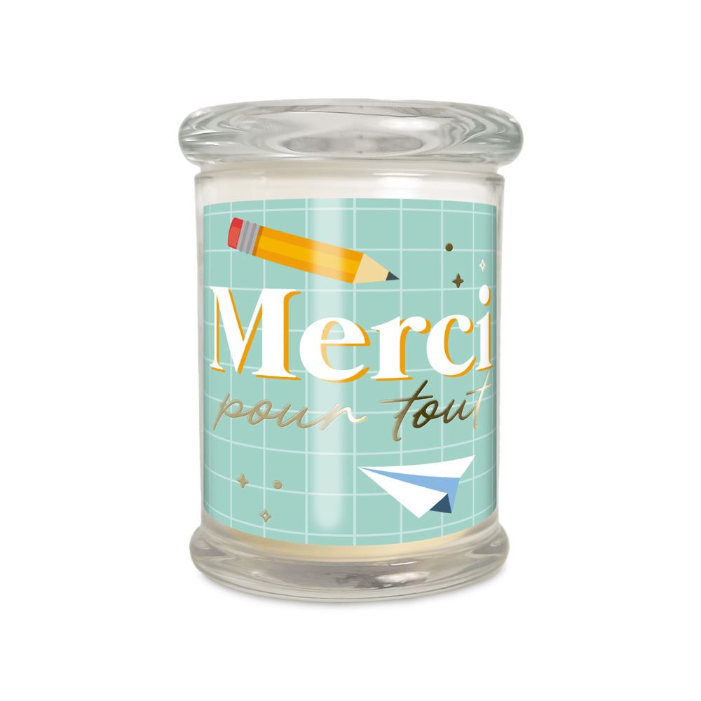 Bougie " Merci pour tout "
