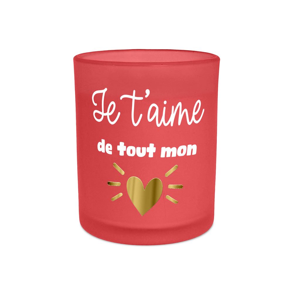 Bougie "Je t'aime de tout mon coeur"